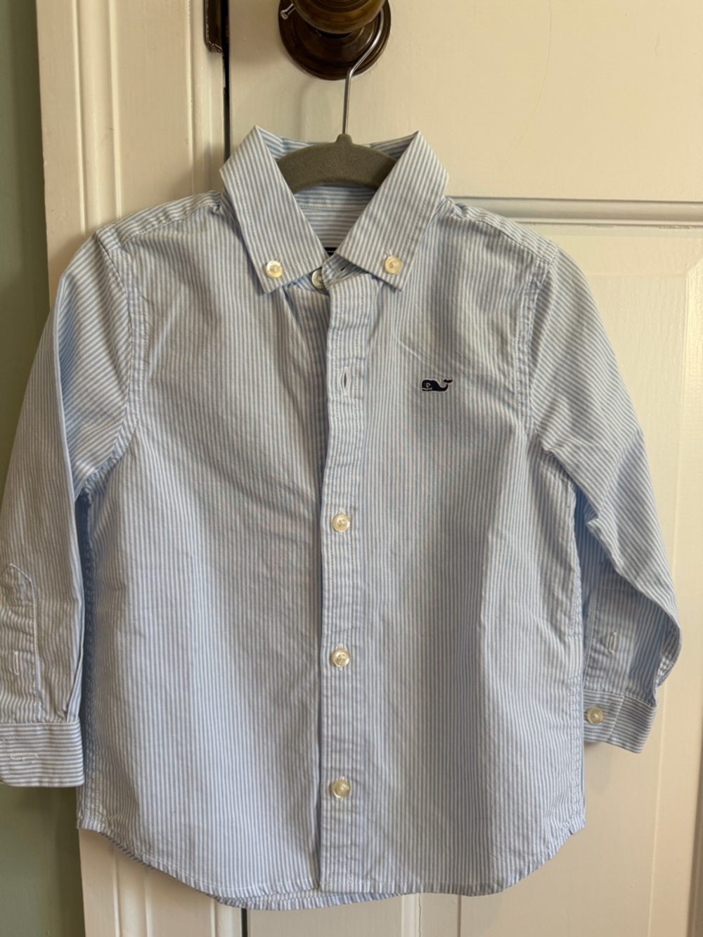 Vineyard Vines Boys Blue & White Pinstripe Button-Down Shirt